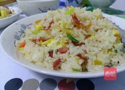 腊肠鸡蛋炒饭的做法图解6