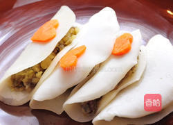 爱心绿豆沙饼的做法图解6