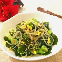 裙带菜拌黄豆芽（韩式拌菜口味）的做法[图]