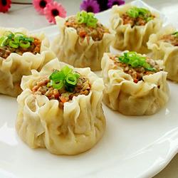 开口烧麦——香菇胡萝卜鲜肉馅的做法[图]