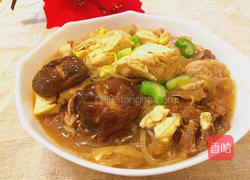 蚝油豆腐粉丝煲的做法图解8