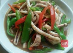 尖椒炒鱿鱼的做法图解3