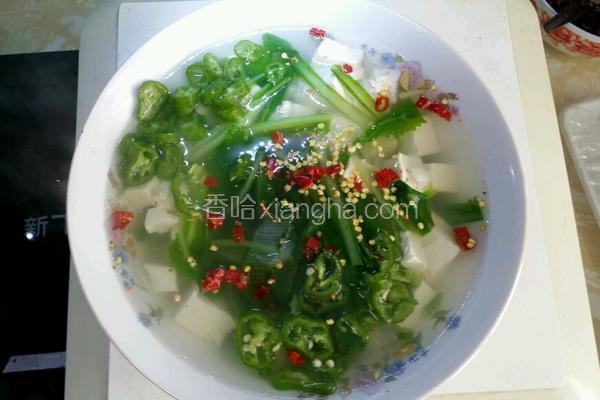 小白菜豆腐汤（珍珠翡翠白玉汤）