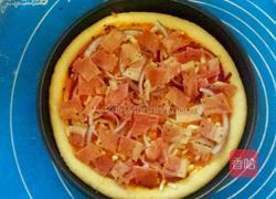 虾仁培根披萨的做法图解14