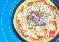 虾仁培根披萨的做法图解16