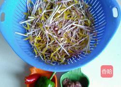 绿豆芽炒肉丝的做法图解1