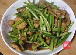 蒜苗炒肉片的做法图解4