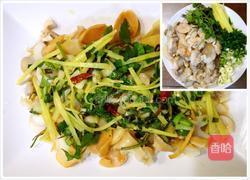 葱油海螺片的做法图解2