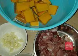 Illustration of how to make pumpkin braised rice 2