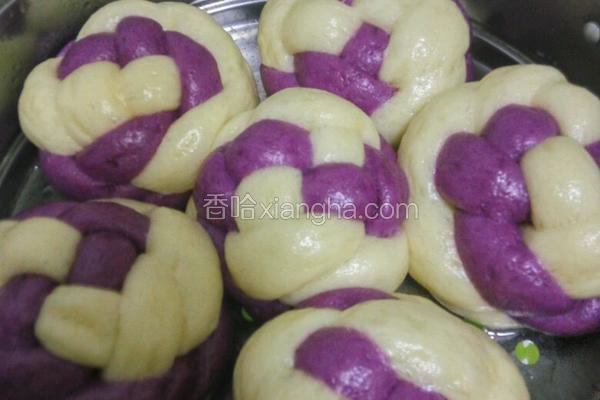 紫薯绣球馒头