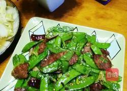 荷兰豆炒香肠的做法图解6