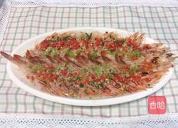 蒜蓉粉丝蒸大虾的做法图解13