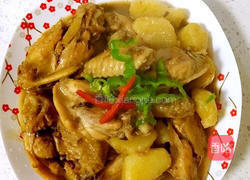 酱烧土豆中翅的做法图解6