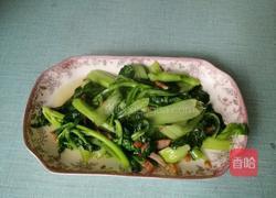 腊肉炒菜臺的做法图解4