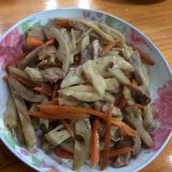 肉炒莲藕萝卜丝的做法[图]