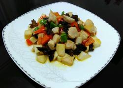 彩蔬炒鸡丁