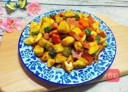 彩蔬炒馒头的做法图解8