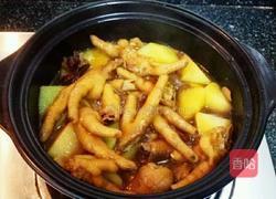 豆腐泡土豆鸡爪煲的做法图解11