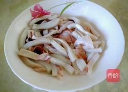 芝士打糕条炒鱿鱼的做法图解2
