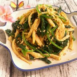 芥末鸡丝拌菠菜的做法[图]