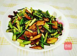 四川腊肉炒蒜苔的做法图解10