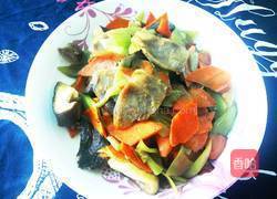 腊肠炒时蔬的做法图解6