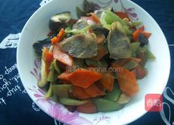 腊肠炒时蔬的做法图解5