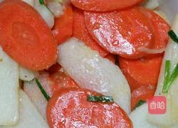 胡萝卜炒山药的做法图解3