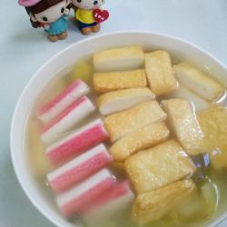 蟹棒鱼豆腐咸菜汤的做法[图]