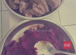 冰皮月饼（红豆沙紫薯）的做法图解3