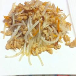 陈皮鸡丝炒掐菜的做法[图]