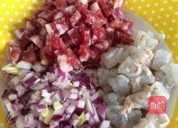 腊肠虾仁什锦炒饭的做法图解5