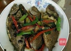煎煮蓝子鱼的做法图解6