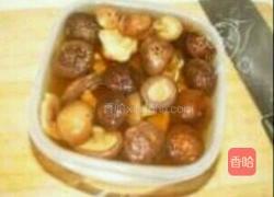 香菇炒油菜的做法图解1