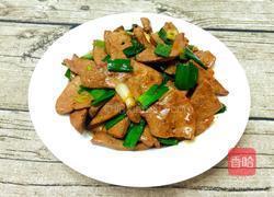 蒜苗炒猪肝的做法图解9