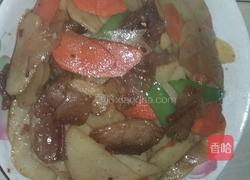 土豆片炒腊肉的做法图解6