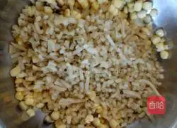 How to make gourd strips, corn kernels and shrimp skin pancakes 1