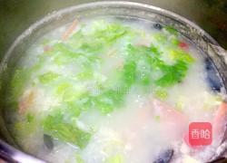 皮蛋火腿鲜蔬粥的做法图解5