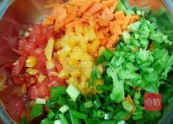 五彩果蔬鸡蛋饼的做法图解2