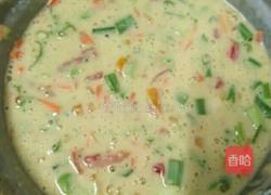 五彩果蔬鸡蛋饼的做法图解5