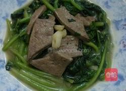 蒜香肝片炝菠菜的做法图解6