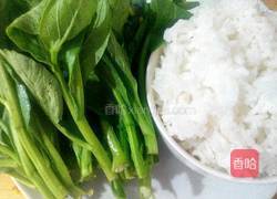 菜心炒饭的做法图解1