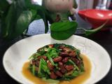 凉拌菠菜花生米