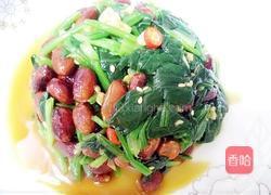 凉拌菠菜花生米的做法图解5