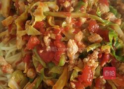 鸡蛋番茄肉沫拌面的做法图解12