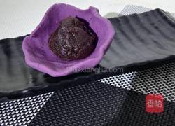 豆沙紫薯麻球的做法图解3