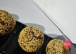 豆沙紫薯麻球的做法图解7