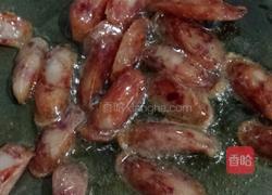 荷兰豆炒腊肠的做法图解3