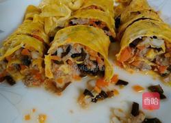 木耳白合鸡蛋卷的做法图解6