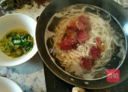 油菜腊肉面的做法图解4